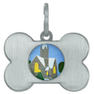 Merry Christmas Pet Name Tag