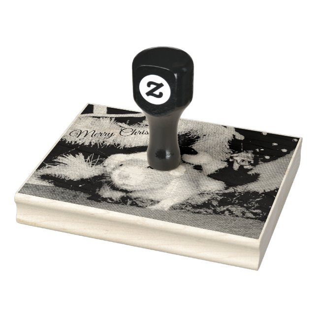 Merry Christmas Pet Rat Rubber Stamp (Stamp)