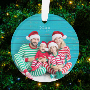 Merry Christmas Photo Acrylic Ornament