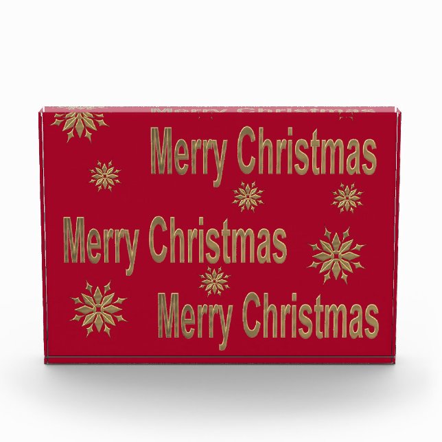 Merry Christmas Photo Block (Front)