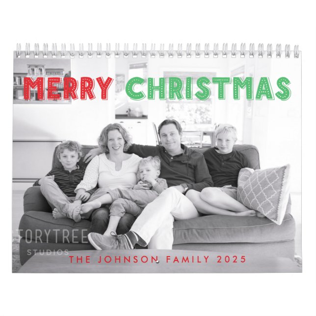 Merry Christmas Photo Calendar For 2025 (Cover)
