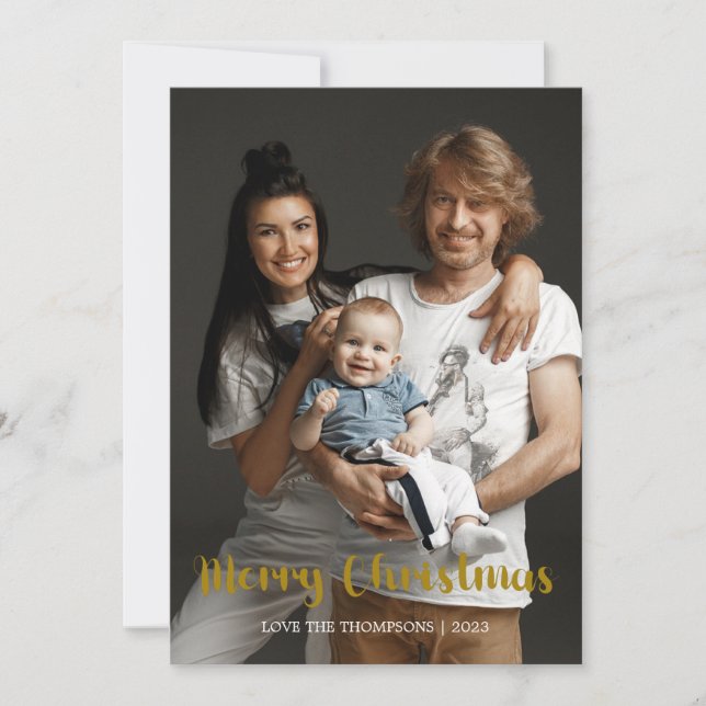 Merry Christmas Photo Card  (Front)