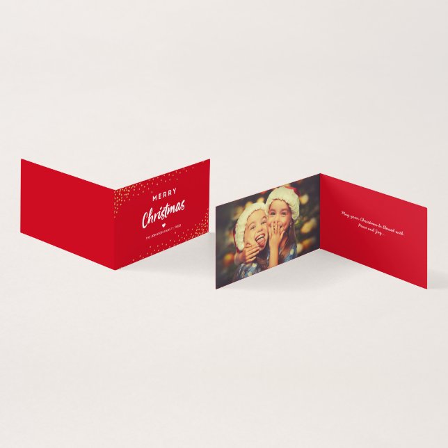 Merry Christmas Photo Card (Inside and Outside)