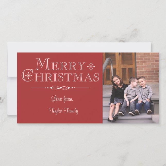 Merry Christmas Photo Card (Front)