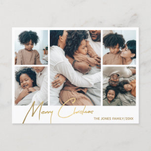 Merry Christmas Photo Card Five Pictures