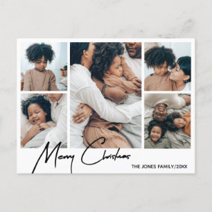 Merry Christmas Photo Card Five Pictures