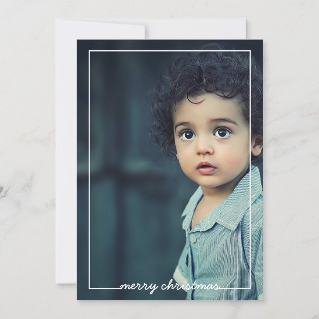 Merry Christmas photo card overlay, colour choices (Front)