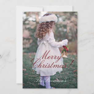 Merry Christmas Photo Card Personalised Name