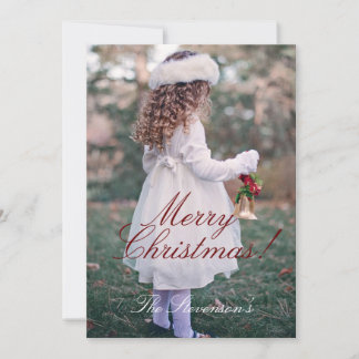 Merry Christmas Photo Card Personalised Name