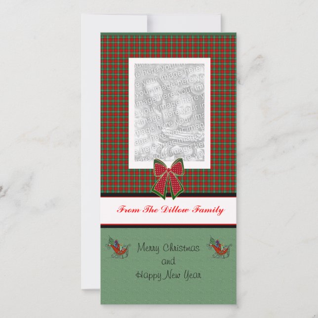 Merry Christmas Photo Card Template (Front)
