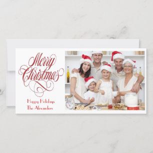 Merry Christmas Photo Card Template Insert Picture