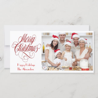 Merry Christmas Photo Card Template Insert Picture