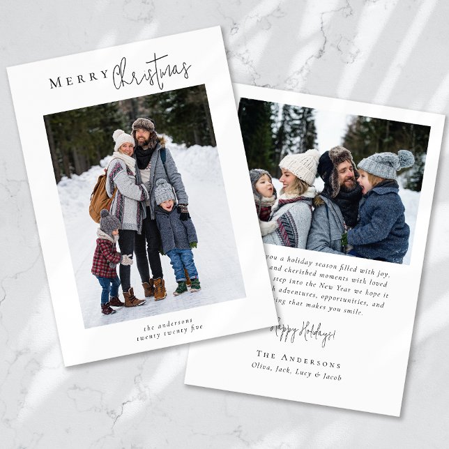 Merry Christmas Photo Collage Holiday Card (Creator Uploaded)