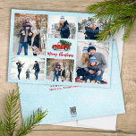 Merry Christmas Photo Collate Red Truck Holiday Card<br><div class="desc">Celebrate the season with our Merry Christmas multi-photo collage holiday cards! Featuring modern, elegant typography, this design brings a touch of whimsical charm with a classic red truck under winter snowfall. The minimalist watercolor background and stylish script add a creative, unique touch that’s perfect for sharing your family’s holiday joy....</div>
