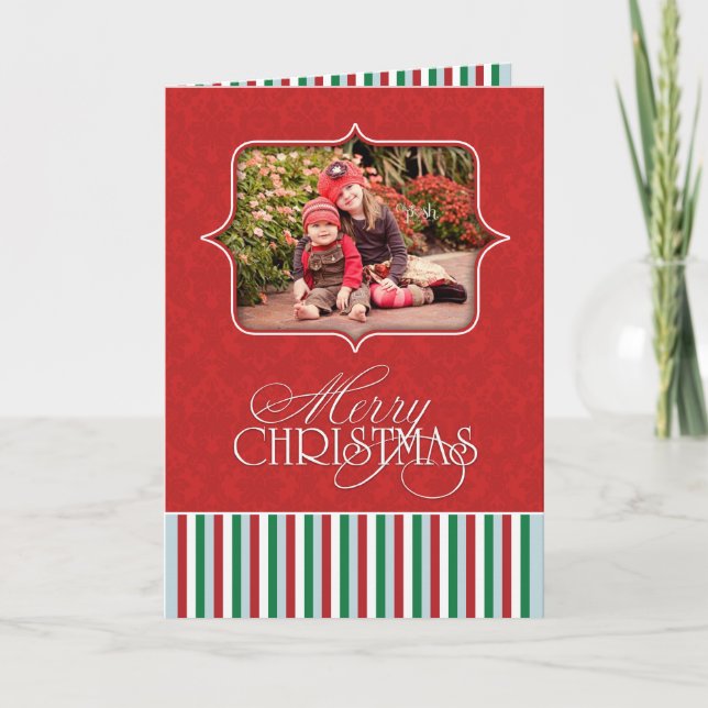 Merry Christmas Photo Folded Card (Front)