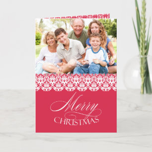 Merry Christmas Photo Folded Greeting Card