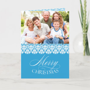 Merry Christmas Photo Folded Greeting Card