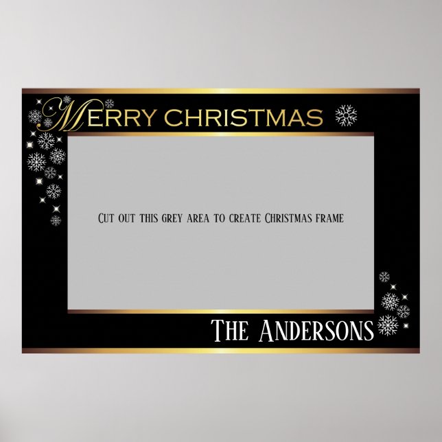 Merry Christmas photo frame Poster (Front)