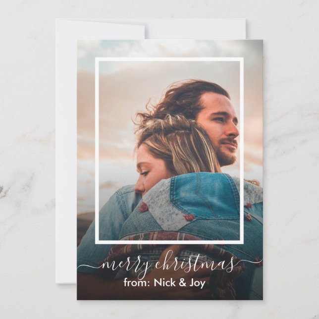 Merry Christmas Photo Greeting Holiday Card (Front)