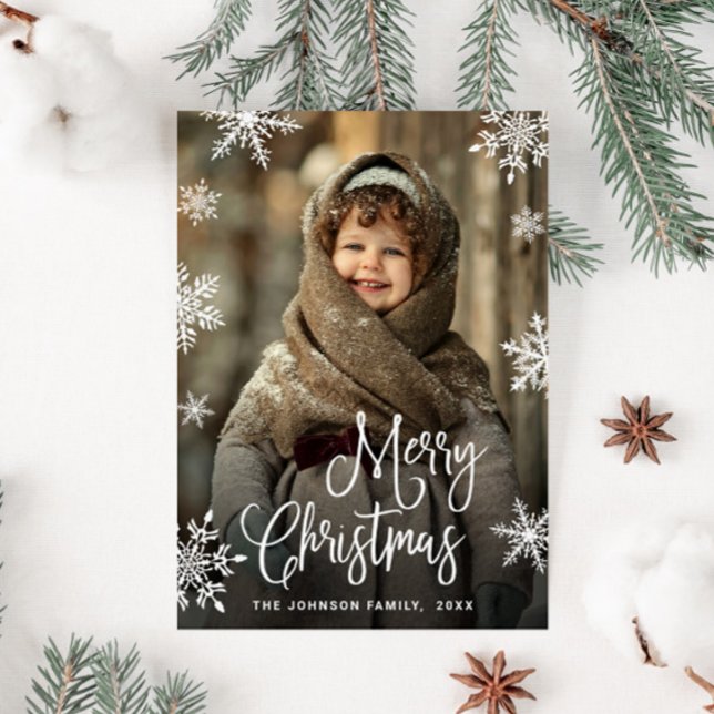 Merry Christmas PHOTO Happy Holidays Magnetic Card (Creator Uploaded)