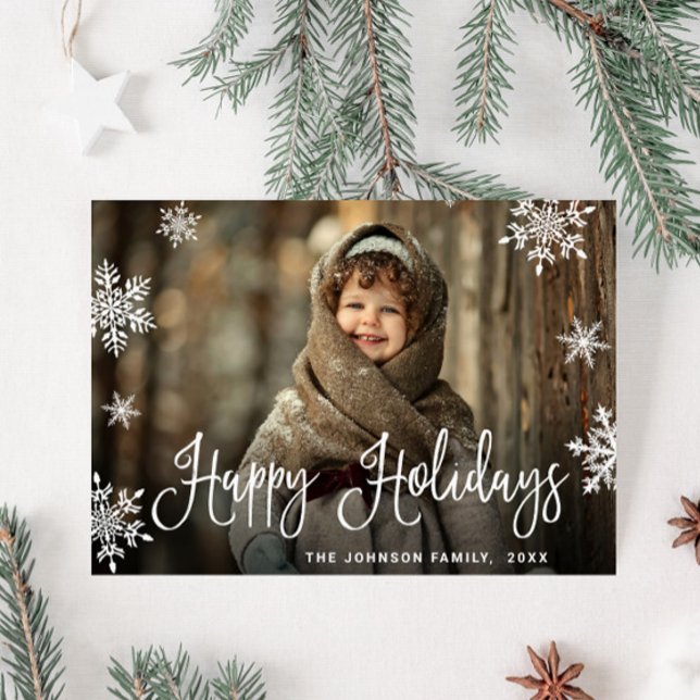 Merry Christmas PHOTO Happy Holidays Magnetic Card (Creator Uploaded)