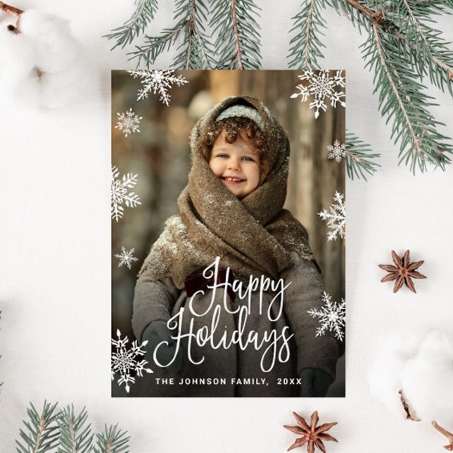 Merry Christmas PHOTO Happy Holidays Magnetic Card (Creator Uploaded)