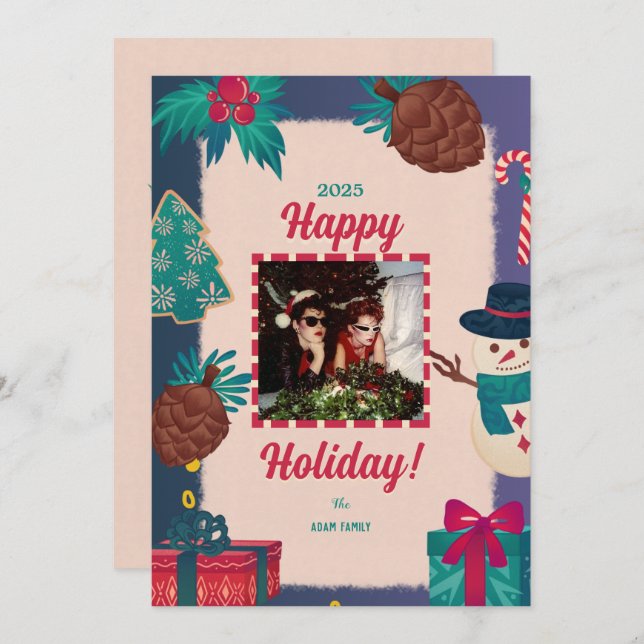 Merry Christmas Photo Holiday Cards (Front/Back)