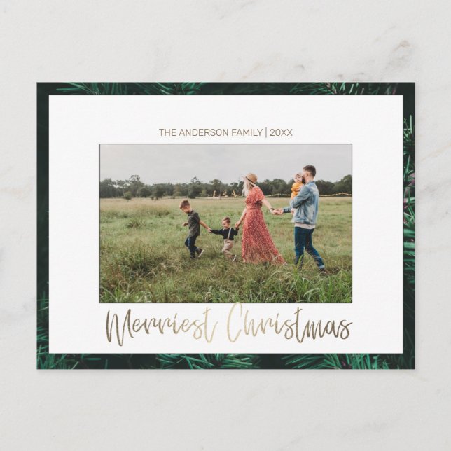 Merry Christmas Photo Holiday Postcard (Front)