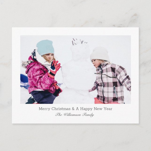 Merry Christmas Photo Holiday Postcard (Front)