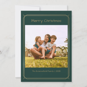 Merry Christmas Photo Modern Holiday Card