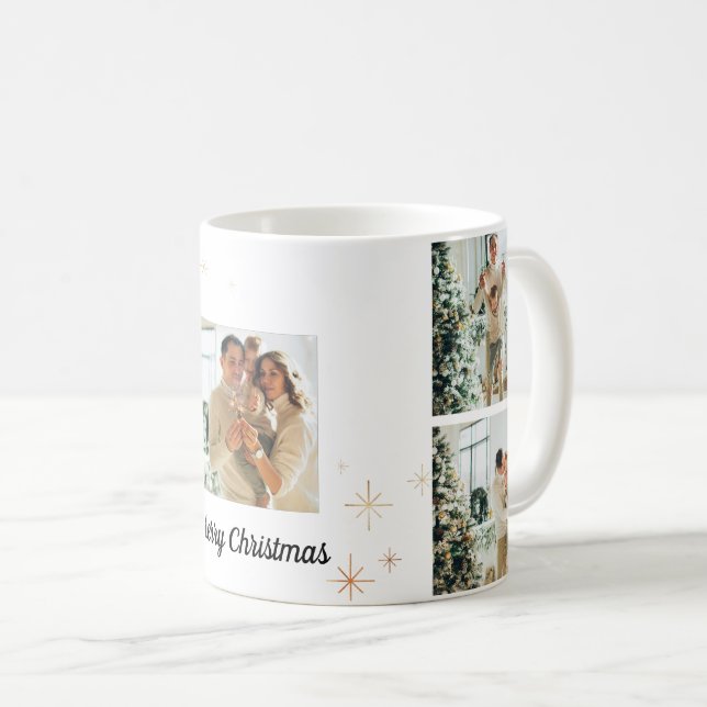 Merry Christmas Photo Mug – Your Family Collage (Front Right)