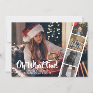 Merry Christmas Photo Personalised Oh What Fun Holiday Card