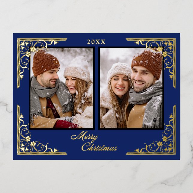 Merry Christmas Photo Postcard (Front)