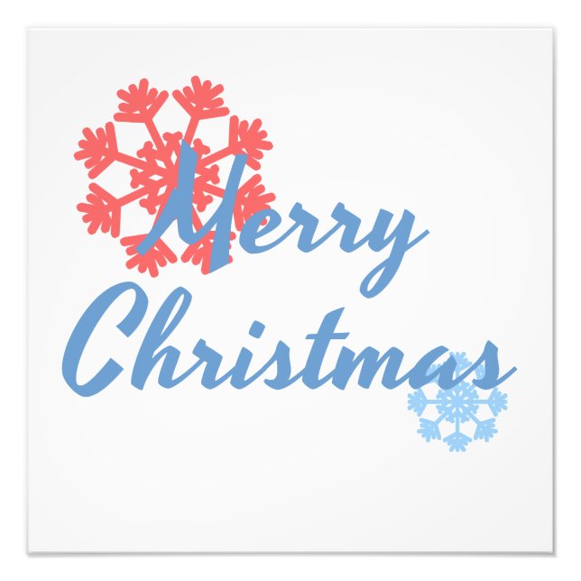 Merry Christmas Photo Print (Front)