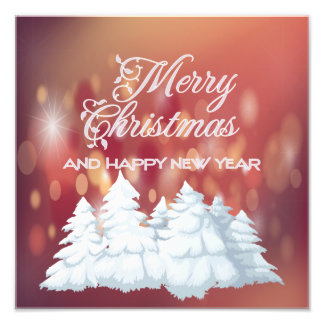 Merry christmas photo print