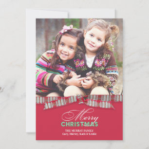 Merry Christmas Photo Ribbon Card
