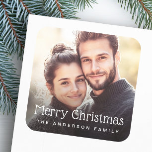 Merry Christmas photo Square Sticker