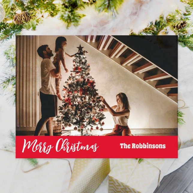 Merry Christmas Photo template Greeting Holiday Postcard (Merry Christmas Photo template Greeting Holiday Postcard)