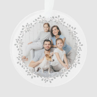 Merry Christmas Photo Wreath Ornament