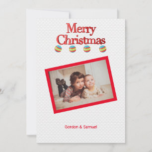 Merry Christmas Photograph Ornaments Signature Holiday Card
