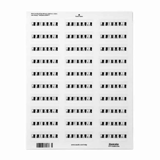 Merry Christmas Piano Keys Typography Black White (Full Sheet)