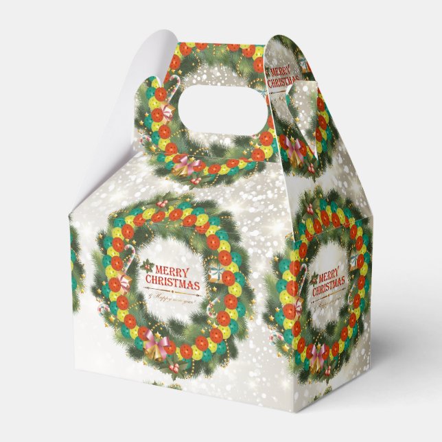 Merry Christmas Pickleball 1 Favour Box (Front Side)