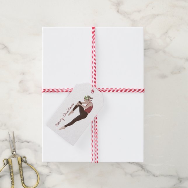 Merry Christmas Pilates Gift Tag (With Twine)