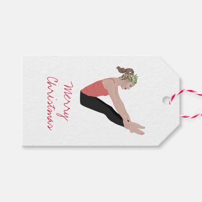 Merry Christmas Pilates Gift Tag (Front (Horizontal))