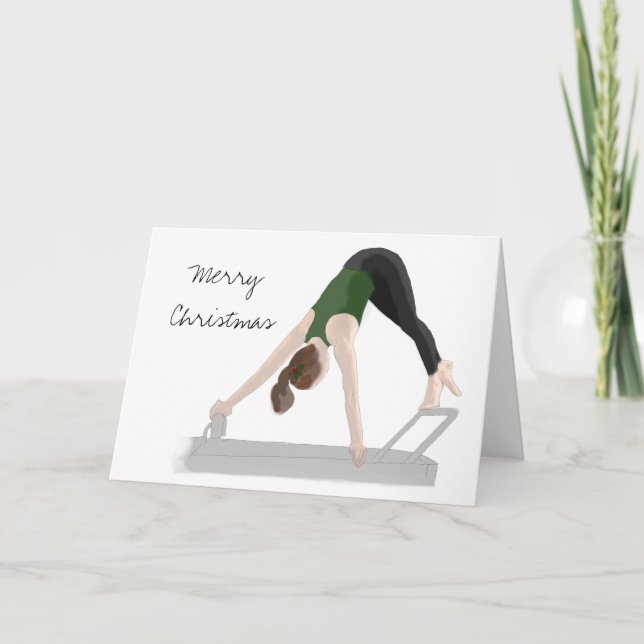 Merry Christmas Pilates Reformer Card (Front)