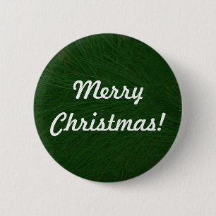 Merry Christmas Pine Tree Close Up 6 Cm Round Badge