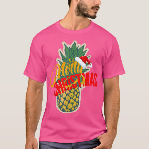 Merry Christmas Pineapple Adult Funny Christmas  T-Shirt