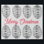 Merry Christmas Pinecone Wrapping Paper<br><div class="desc">Media: Glossy Wrapping Paper Make sure every gift you give has a layer of love by creating custom wrapping paper. Available in four types of premium paper and different five sizes, our wrapping paper has all of your gift wrapping needs covered - because the presentation matters just as much as...</div>