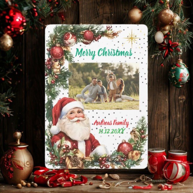 Merry Christmas Pineneedle Photo Holiday Card (Creator Uploaded)