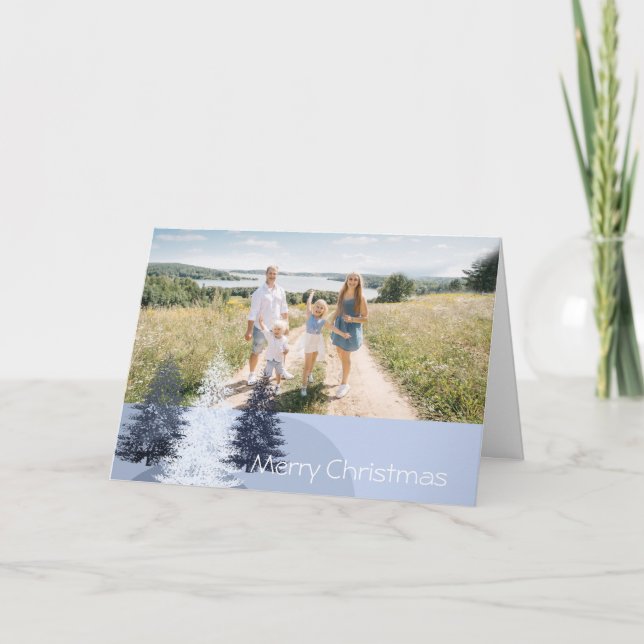 Merry Christmas Pines Holiday Card (Front)